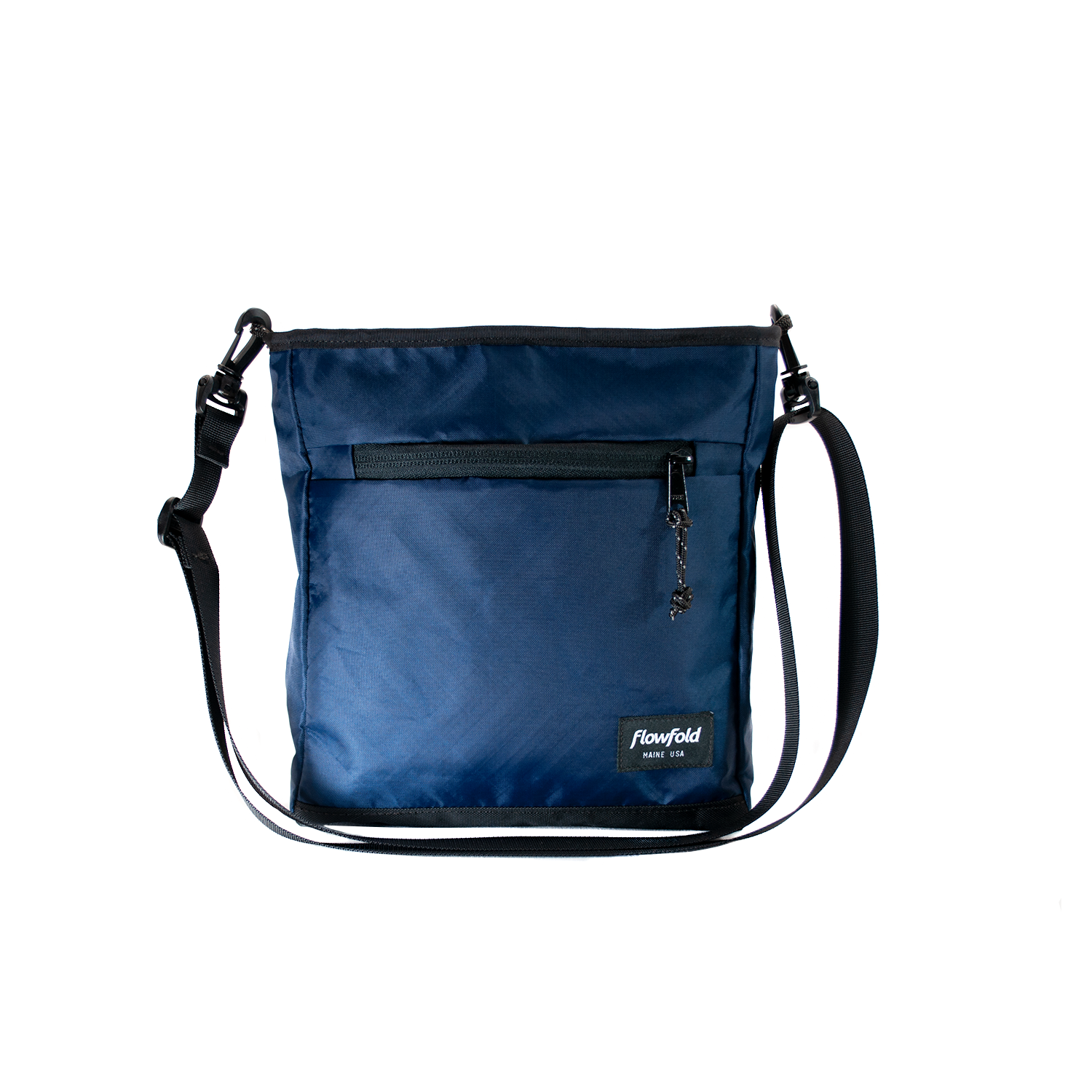 Flowfold Odyssey Medium Crossbody Bag Day Satchel, EcoPak: Recycled Navy