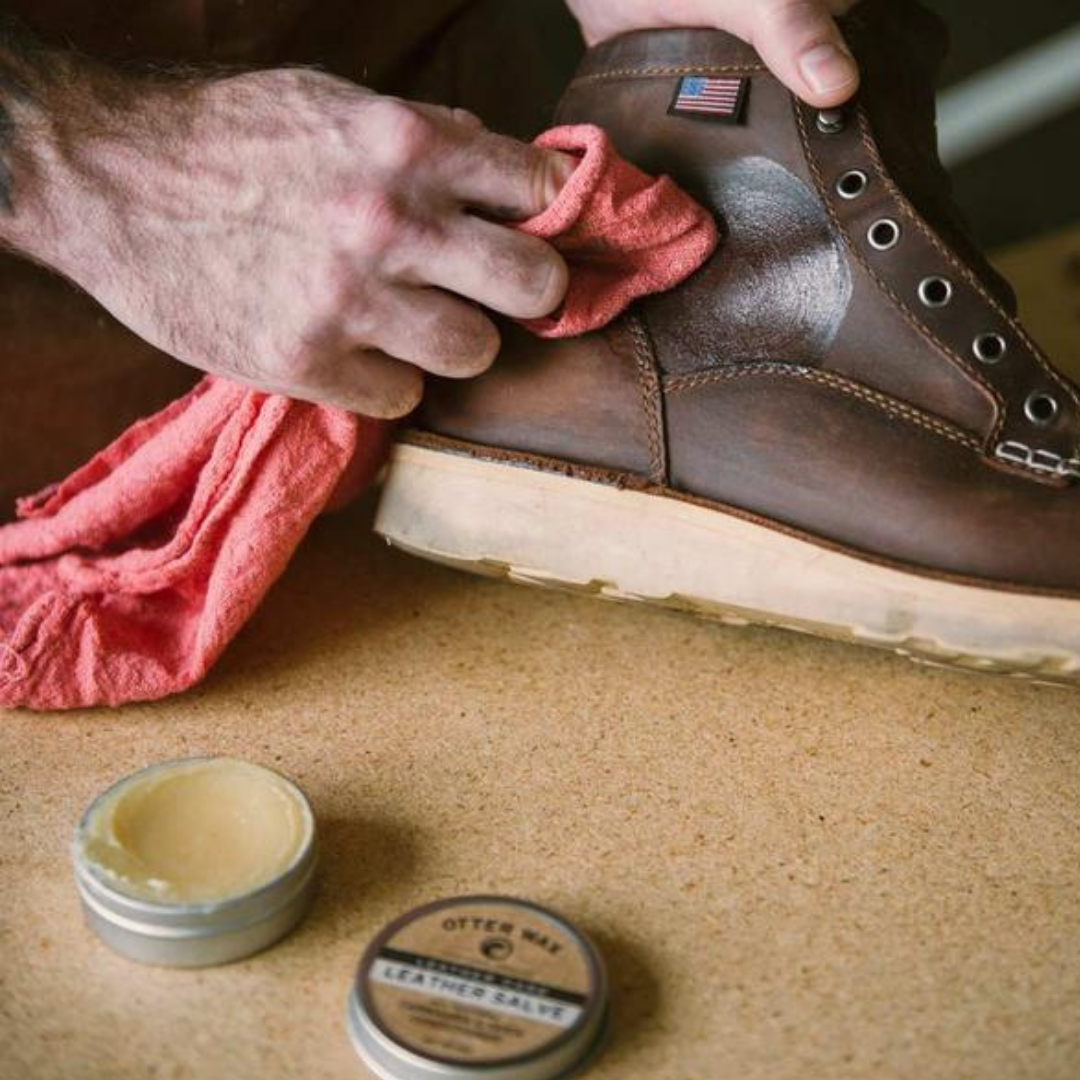 Otter Wax Leather Care Kit | 100% All-Natural Leather Care Products | Made  in The USA | Includes Saddle Soap & Leather Salve | Color Safe | Ideal for